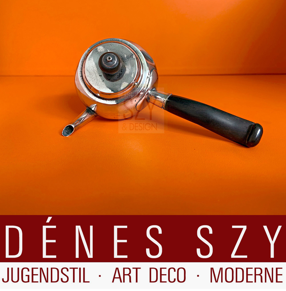 A late 18th Century German silver side handled toy coffee pot, Dresden 1765,