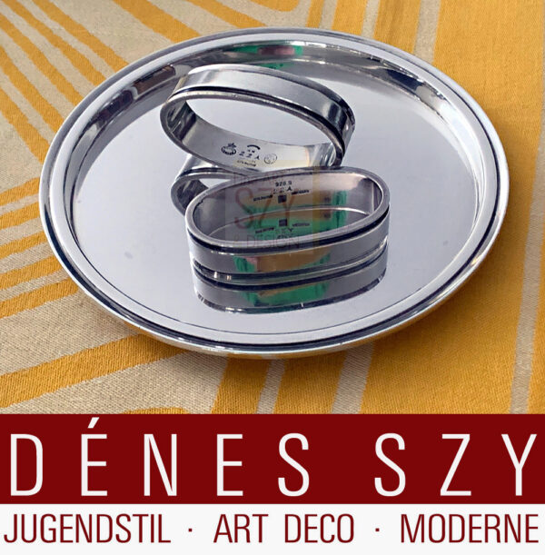 Georg Jensen HN Sterling Pyramide 600 C. Glasuntersetzer – Bild 13