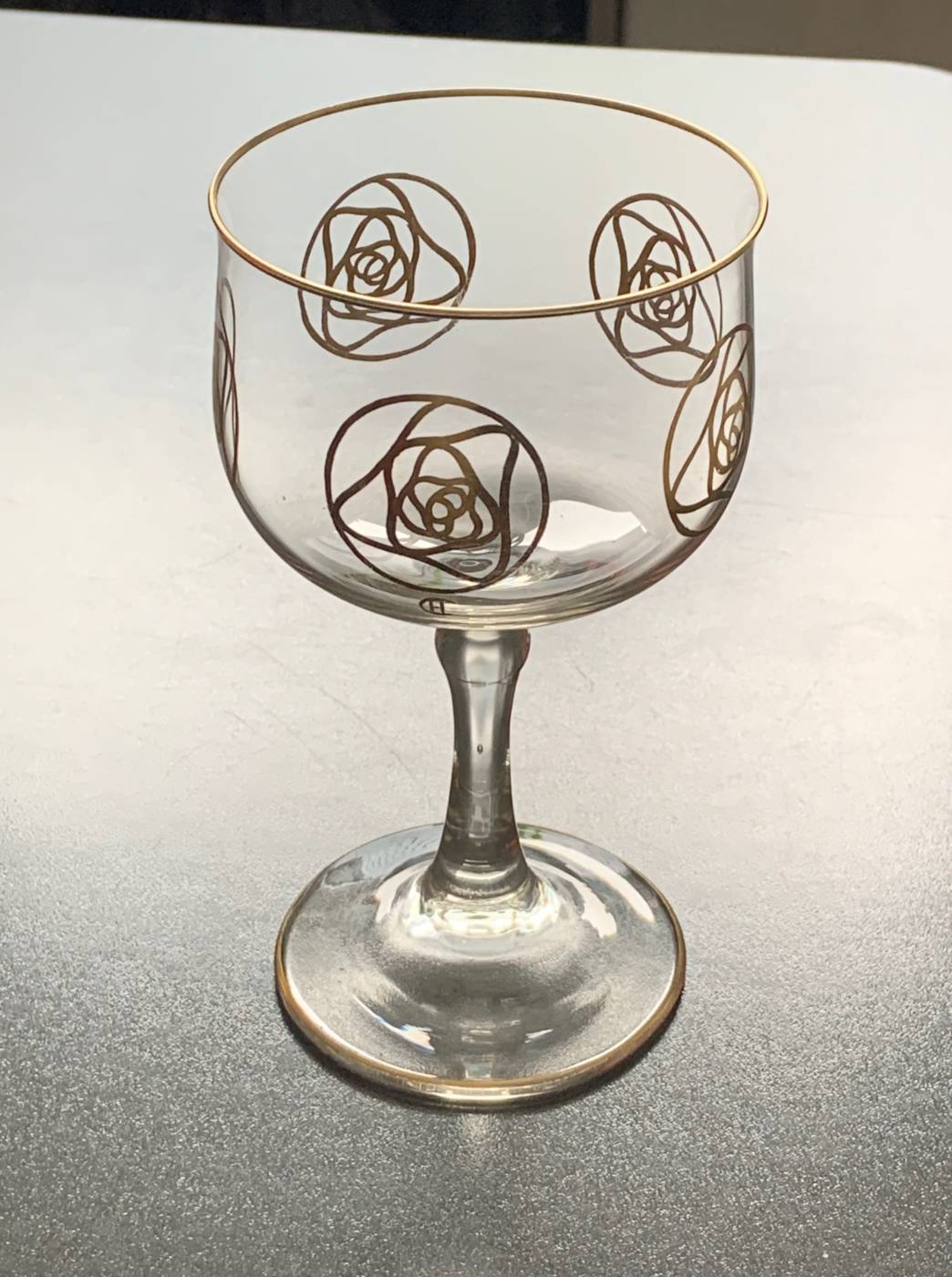 Hans Christiansen, Darmstädter Künstlerkolonie, Jugendstil Glas, Trinkglas, Darmstädter Rose