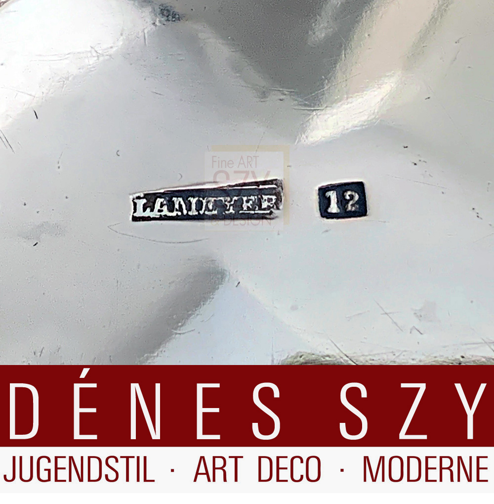 Norddeutsche Salière, Salzfaß, Gewürzbehälter, Barockstil nach Celler Vorbild, Lötiges Silber, Meisters Wilhelm Conrad Josef Lameyer, Hannover Anfang 19. Jahrhundert mit originalem Kristalleinsatz