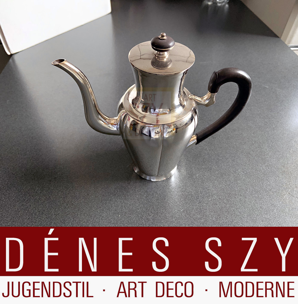 Small classicist coffee pot silver 750s, master Fischer, Neustrelitz 1790-1800