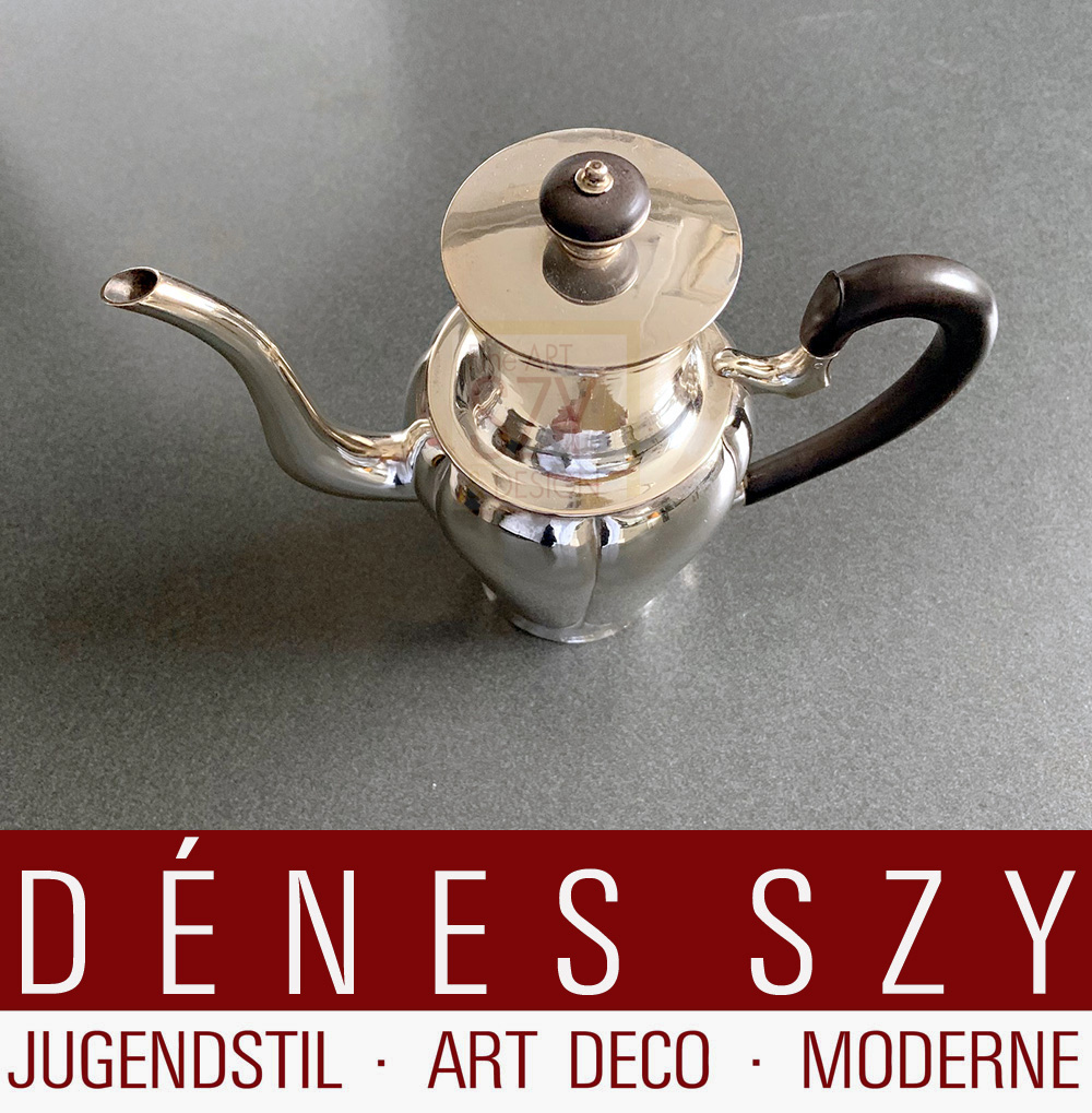 Small classicist coffee pot silver 750s, master Fischer, Neustrelitz 1790-1800