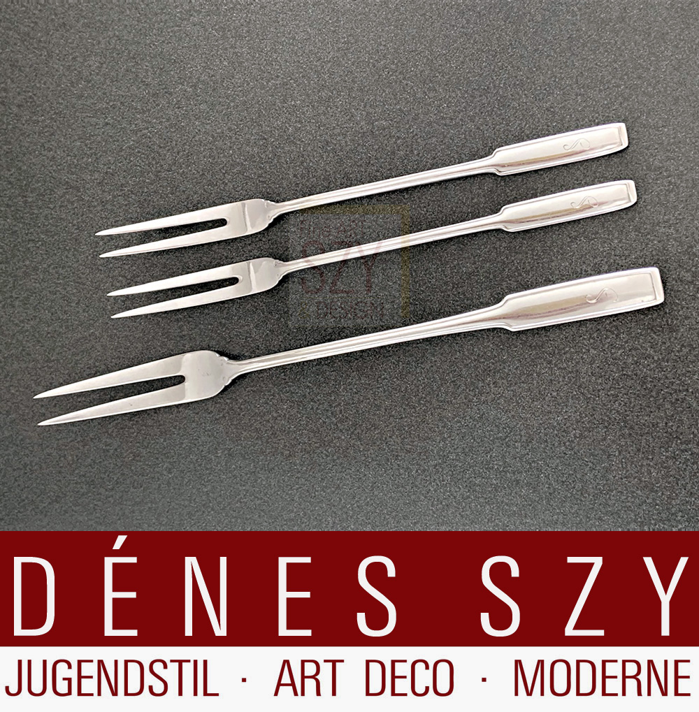 Riemerschmid Weishaupt Art Nouveau silver 800, cutlery, meat fork