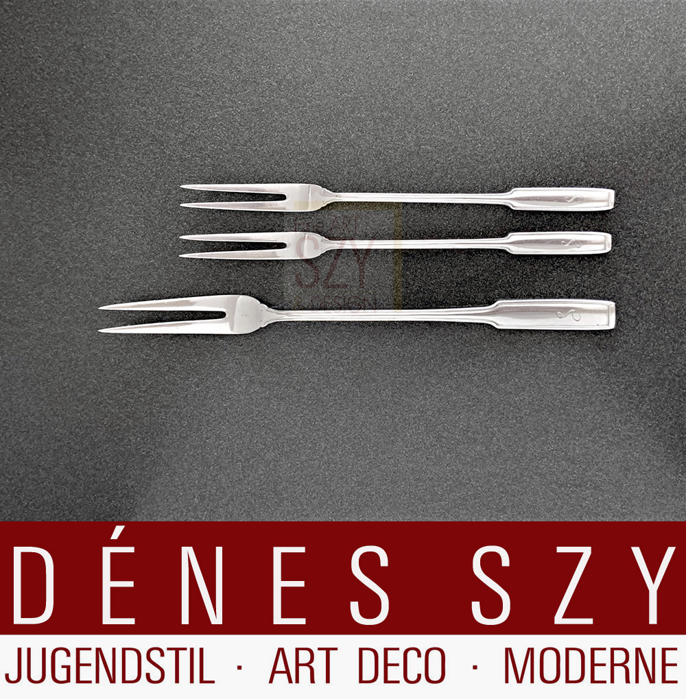 Riemerschmid Weishaupt Art Nouveau silver 800, cutlery, meat fork