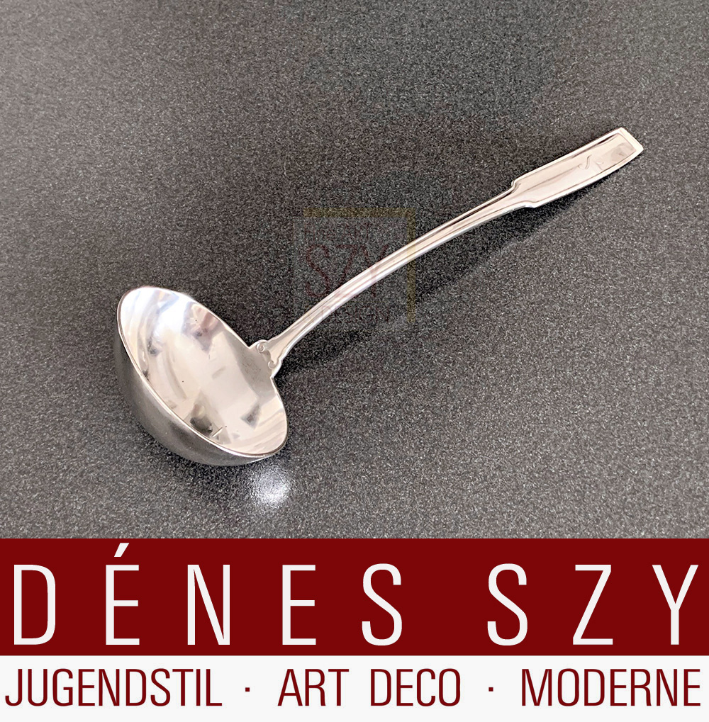 Riemerschmid Weishaupt Art Nouveau silver cutlery, sauce ladle.