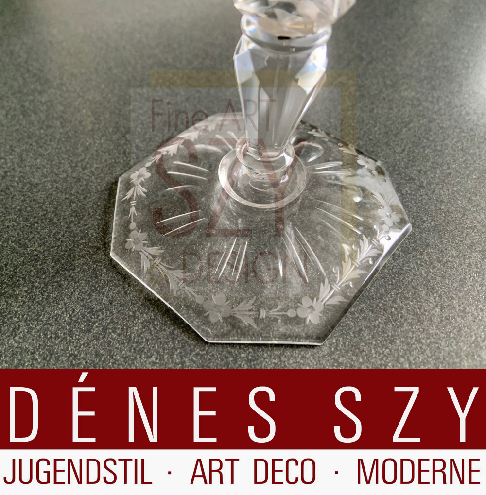 Lobmeyr Vienna vetro cristallo motivo Maria Theresia coppa da dessert