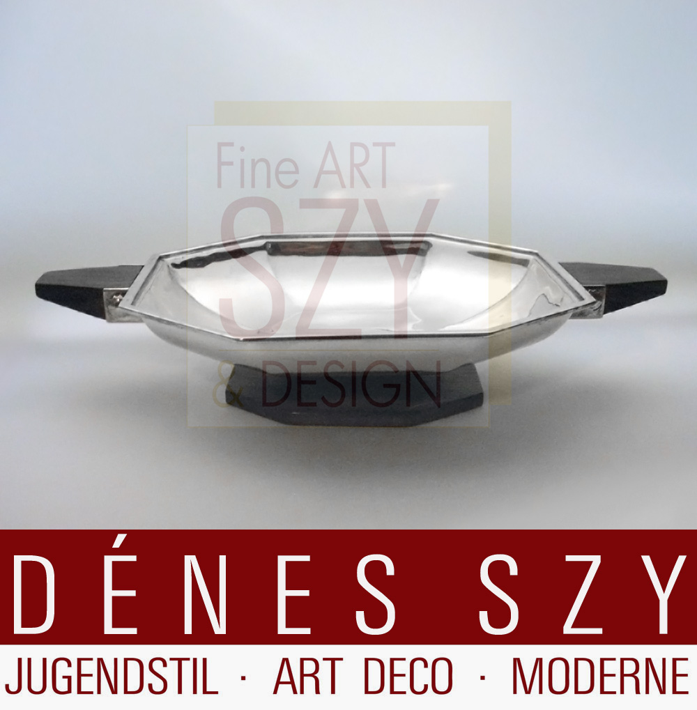 Art Deco tazza di cioccolatini fatta da Wolfers Bruxelles argento