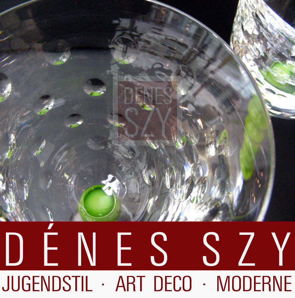 Serie di 6 bicchieri da vino in cristallo di Saint Louis detto Bubbles