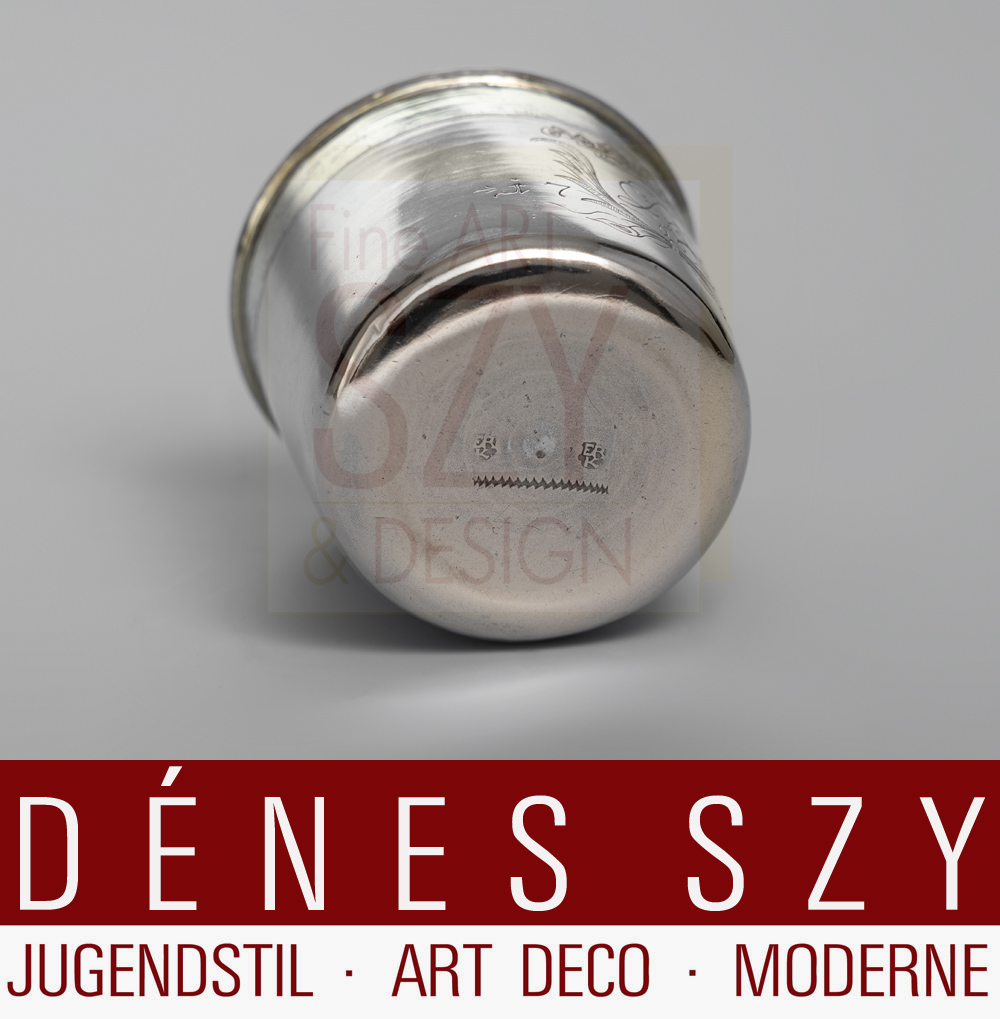 Coppa in argento barocco, Egidius Rudolph Kindleb, Erfurt (maestro dal 1685, citato fino al 1708, morto nel 1713), Erfurt circa 1700-1708, Argento 13 Loth (?), parzialmente dorato