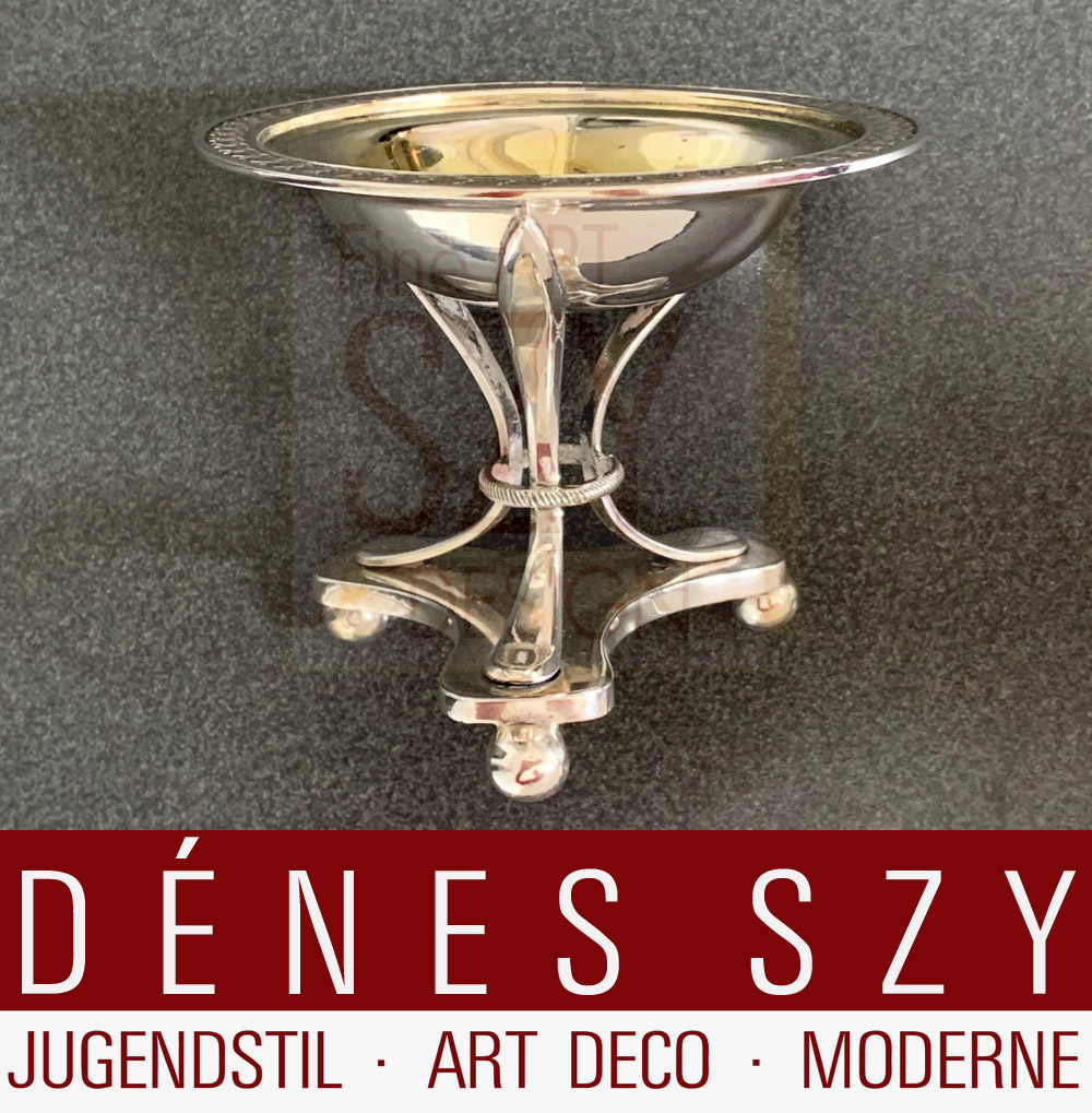 Ciotola Biedermeier Sale/Spezie, Varsavia, Polonia ca. 1840, Argento 12 Lot (750/1000), doratura interna, Argentiere: Karol Filip Malcz