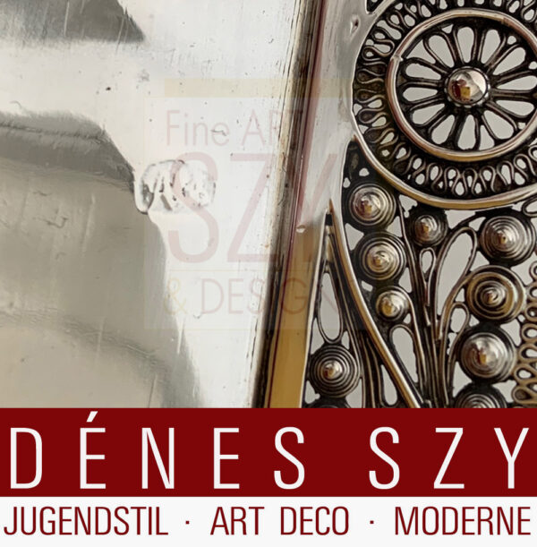 Vassoio Biedermeier, Austria-Ungheria 1843, Argento 13 Lot (812,5/1000), "Radlermarke" 1843, argento 13 Loth