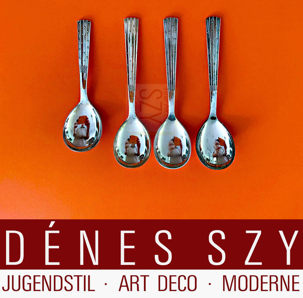 Mid Centurey Modern, aka Design, Entwurf Orla Vagn Mogensen, Muster Champagne, Streling Silber, Eierlöffel