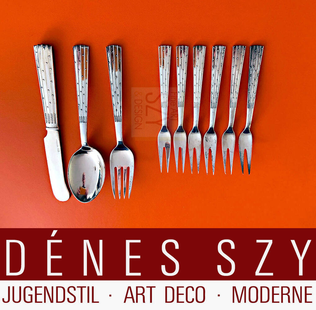 Mid Centurey Modern, aka Design, Entwurf Orla Vagn Mogensen, Muster Champagne, Streling Silber, Eierlöffel