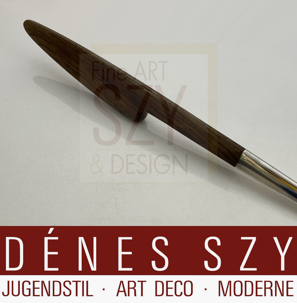 Mestolo XXL, Design: Hjordis Haugaard 1960, Esecuzione: Carl M. Cohr, Fredericia Danimarca, anni '60, Argento sterling 925, palissandro