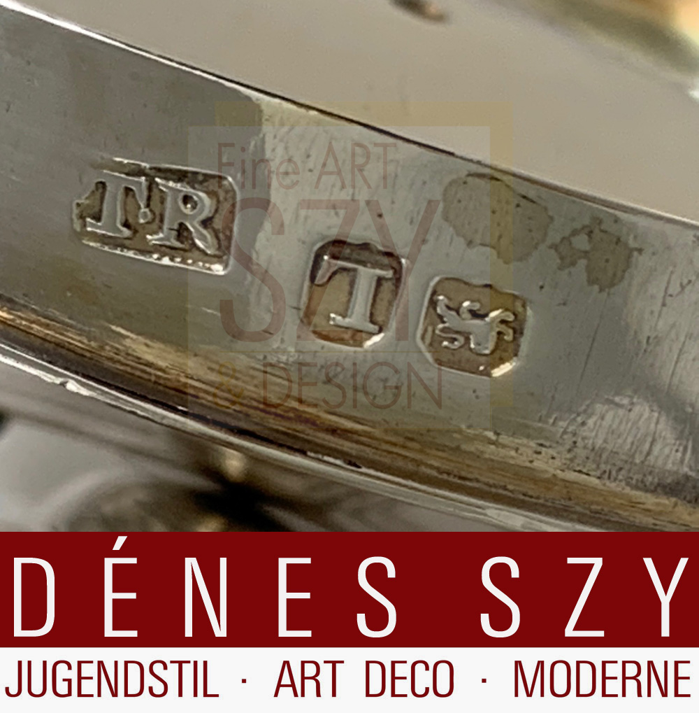 Scatola per tabacco in argento impero, scatola da tè, scatola per biscotti, a forma di botte, all'interno doratura a fuoco, Thomas Richards, Londra 1806, Inghilterra, argento sterling 925