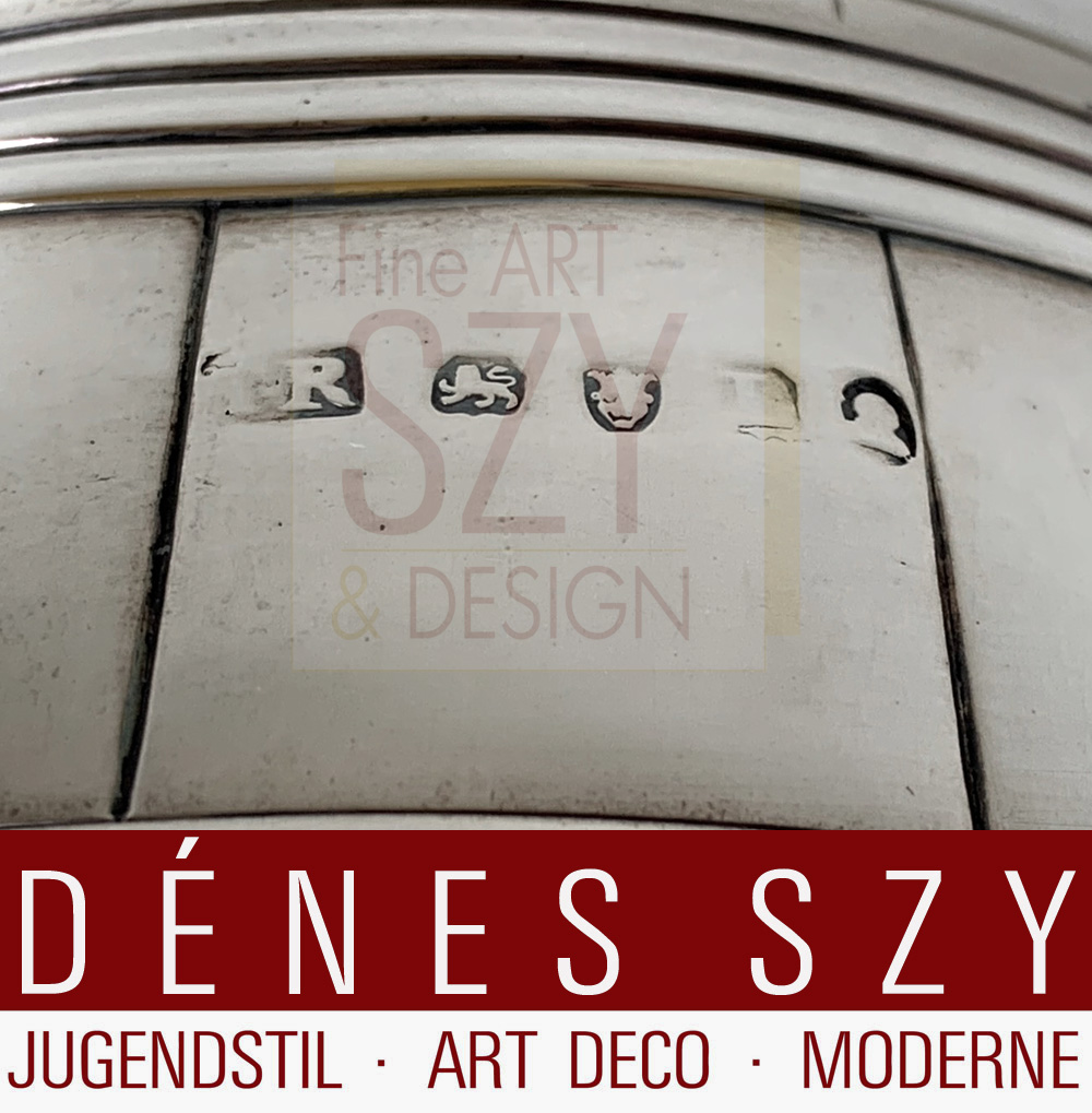 Scatola per tabacco in argento impero, scatola da tè, scatola per biscotti, a forma di botte, all'interno doratura a fuoco, Thomas Richards, Londra 1806, Inghilterra, argento sterling 925