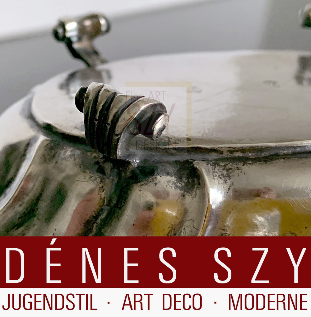 Barocker Zuckerdose auf vier Beinen, des Meisters Locher, Hans Heinrich I, Zürich um 1760, Silber 13 Loth.