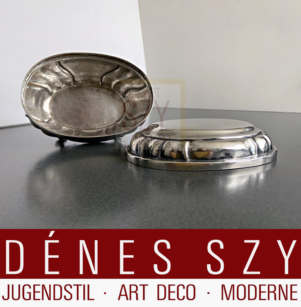 Barocker Zuckerdose auf vier Beinen, des Meisters Locher, Hans Heinrich I, Zürich um 1760, Silber 13 Loth.