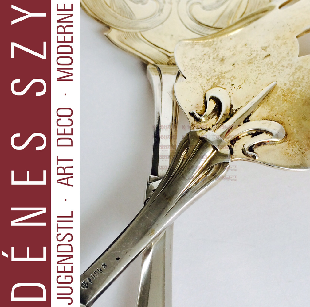 Jugendstil Silber Gemuesevorleger Besteck VSF 800 Duesseldorf