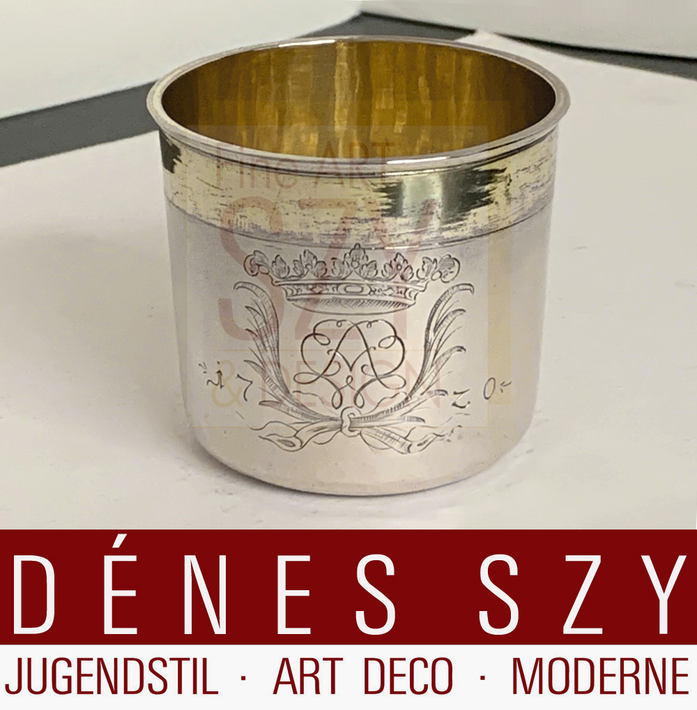 Coppa in argento barocco, Egidius Rudolph Kindleb, Erfurt (maestro dal 1685, citato fino al 1708, morto nel 1713), Erfurt circa 1700-1708, Argento 13 Loth (?), parzialmente dorato