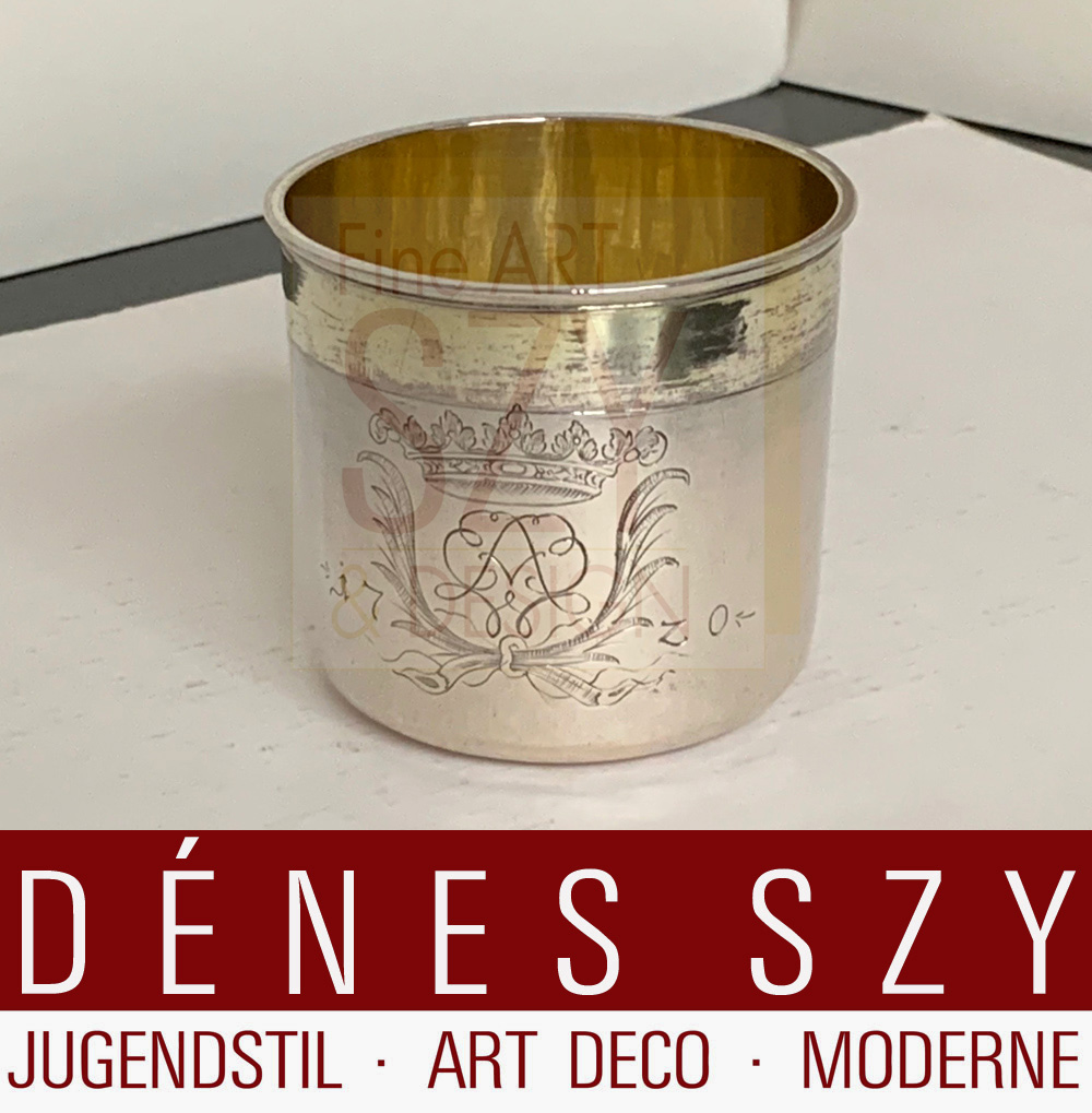 Coppa in argento barocco, Egidius Rudolph Kindleb, Erfurt (maestro dal 1685, citato fino al 1708, morto nel 1713), Erfurt circa 1700-1708, Argento 13 Loth (?), parzialmente dorato