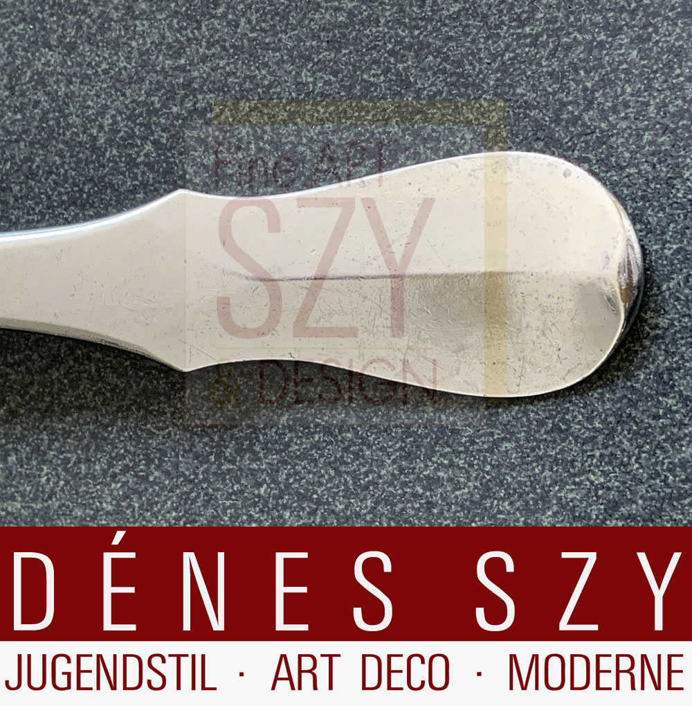 Cucchiaio da zucchero / cucchiaio per bambini, Modello di posate ARESOLV No. 21, Design ed esecuzione: Evald Nielsen, Copenhagen 1928, Danimarca, argento 830