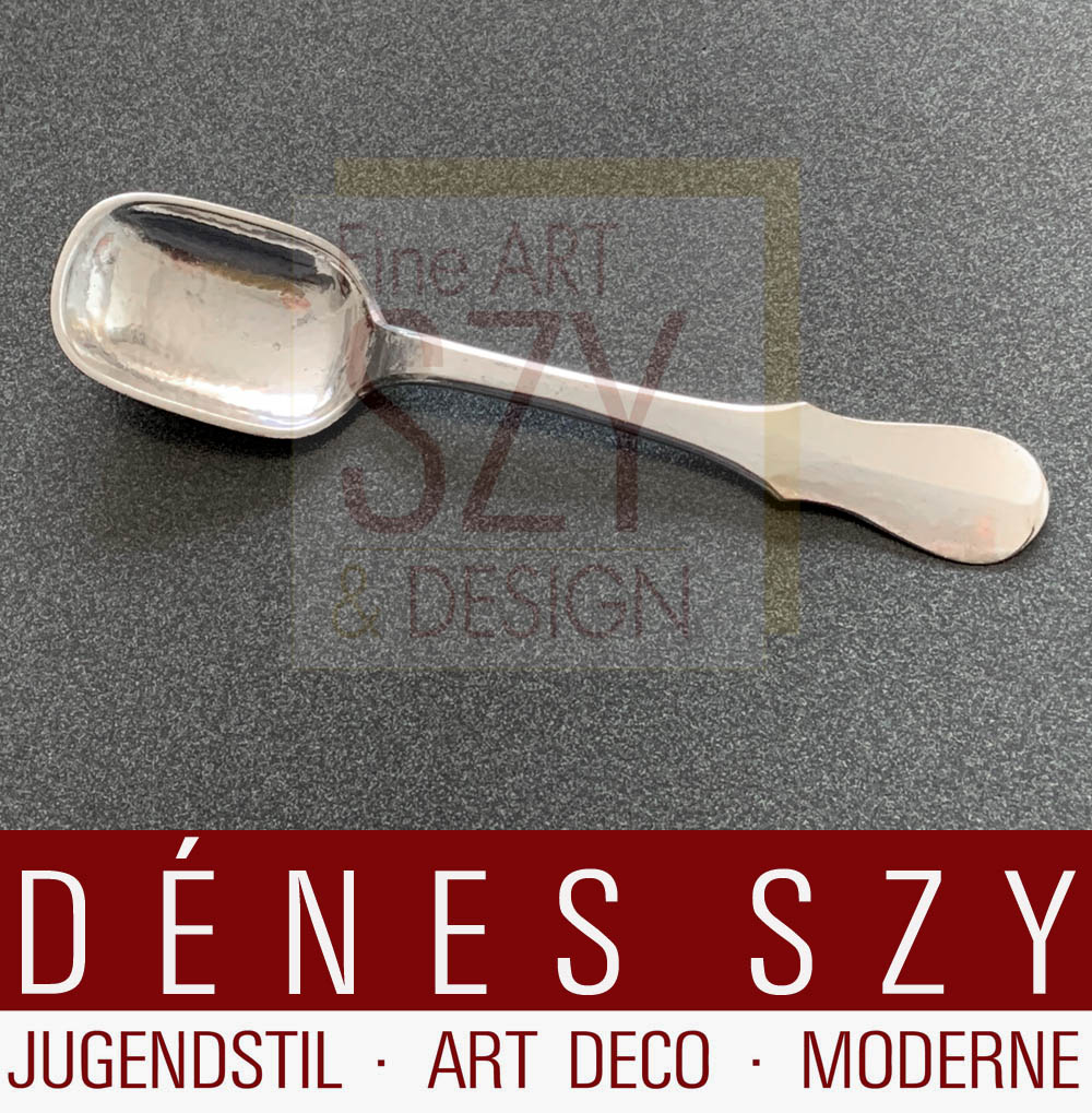 Cucchiaio da zucchero / cucchiaio per bambini, Modello di posate ARESOLV No. 21, Design ed esecuzione: Evald Nielsen, Copenhagen 1928, Danimarca, argento 830