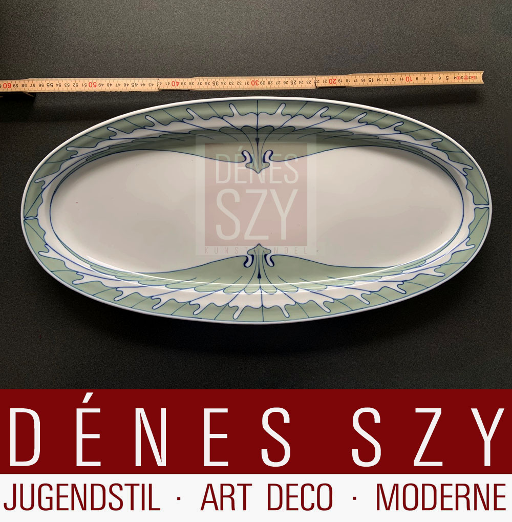 Piatto di pesce in porcellana di Meissen epoca liberty collezione ala