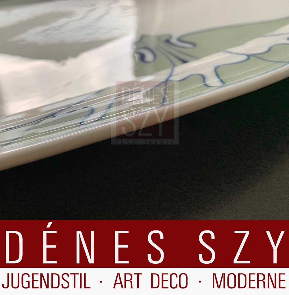 Piatto di pesce in porcellana di Meissen epoca liberty collezione ala