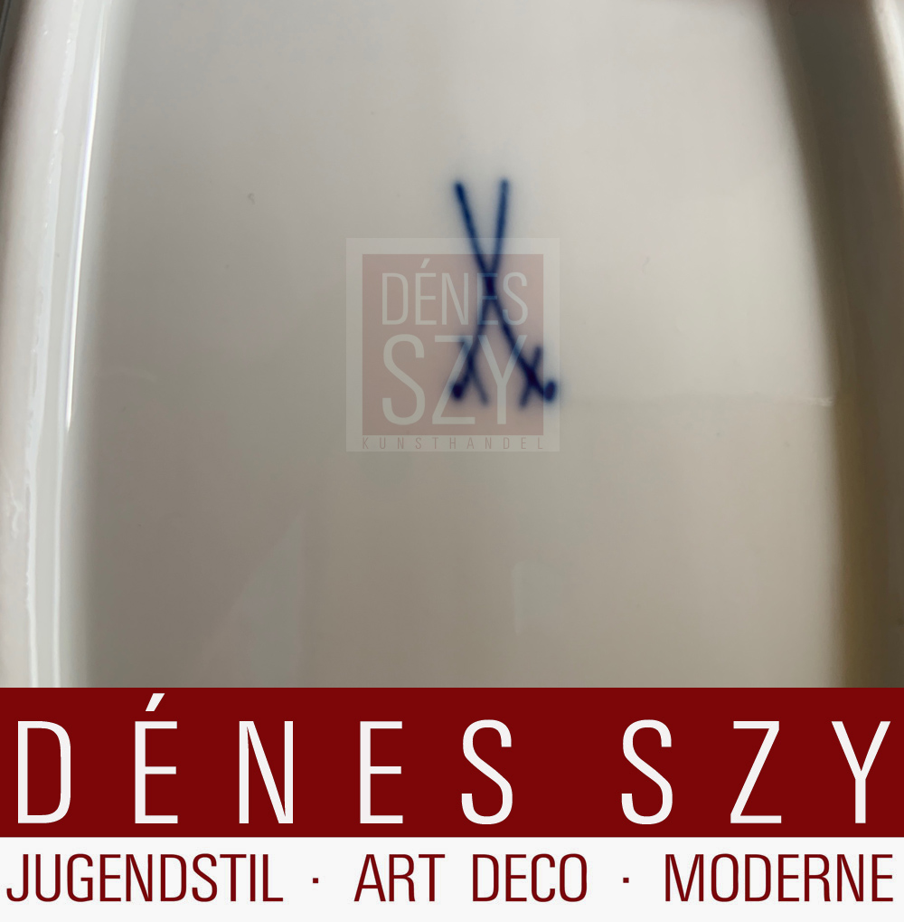 Piatto di pesce in porcellana di Meissen epoca liberty collezione ala