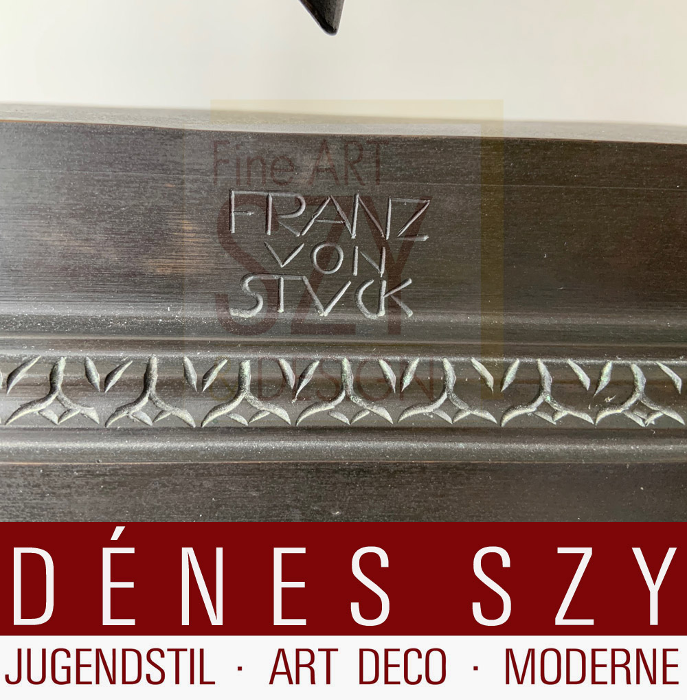Amazzone a cavallo, bronzo, Design: Franz von Stuck 1897, Esecuzione: Cosmas Leyrer, Monaco di Baviera Germania dopo il 1905, bronzo a patina nera
