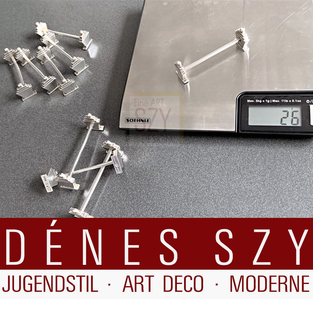 Georg Jensen Sterling Silber Design HN, Muster Pyramide #15 XL Messerbänkchen 1933-44