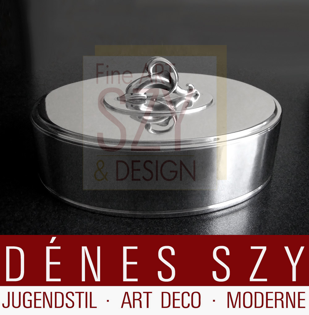 Georg Jensen Silber Pyramide 150 G Delphin Deckeldose