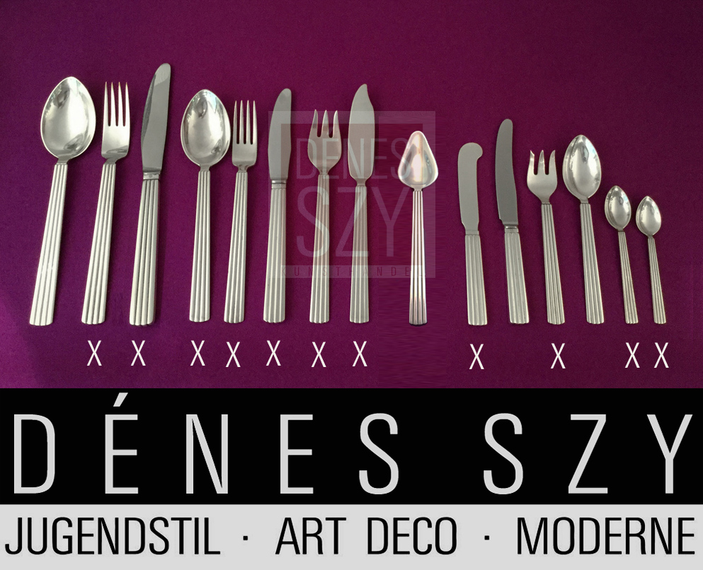 Georg Jensen Silber Besteck Bernadotte 135 Teile
