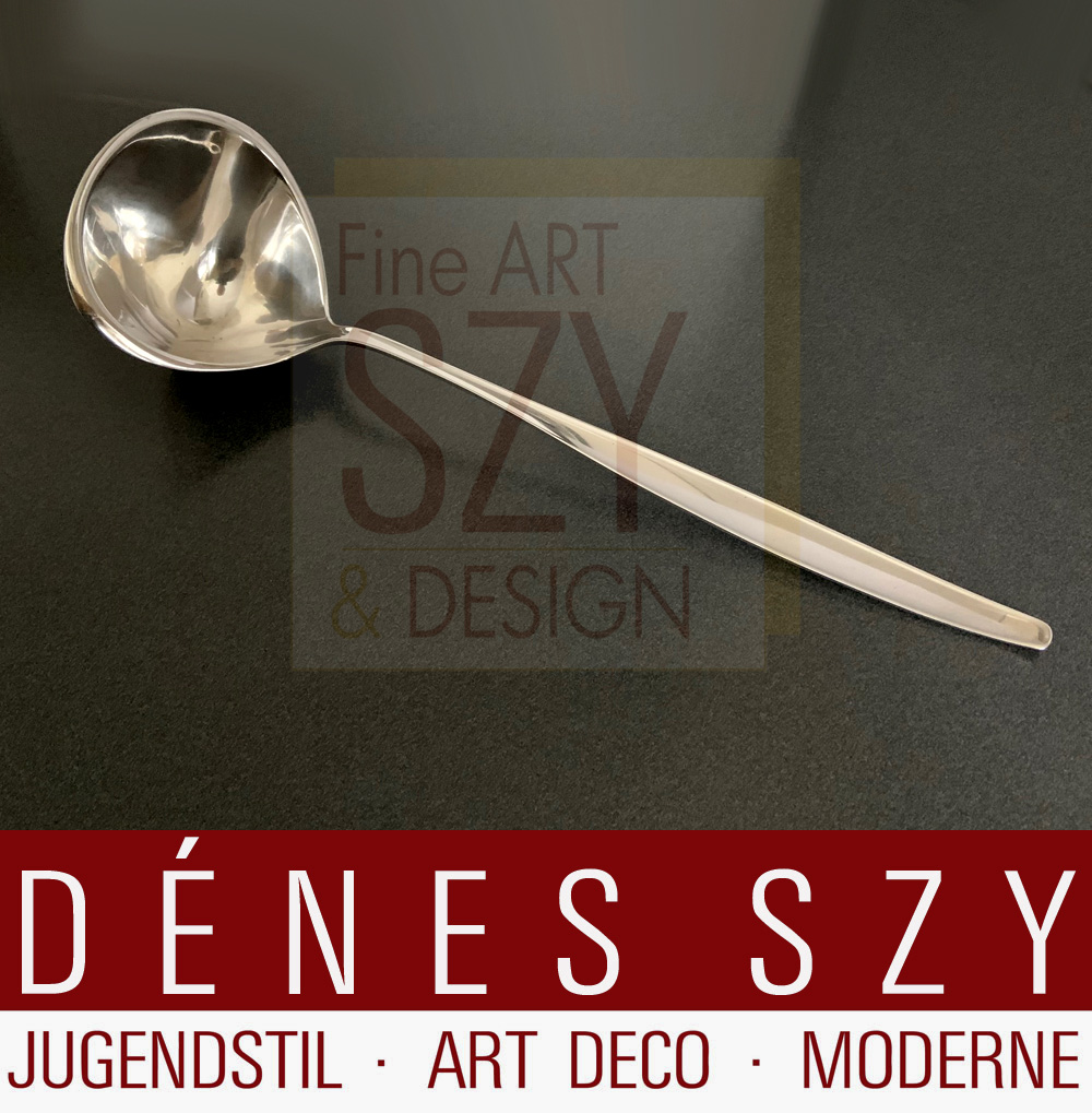 Mestolo modello Cypress / Cipresso # 99, Design: Tias Eckhoff 1954, Esecuzione: argentieri Georg Jensen, Copenaghen anni '50 circa, argento sterling