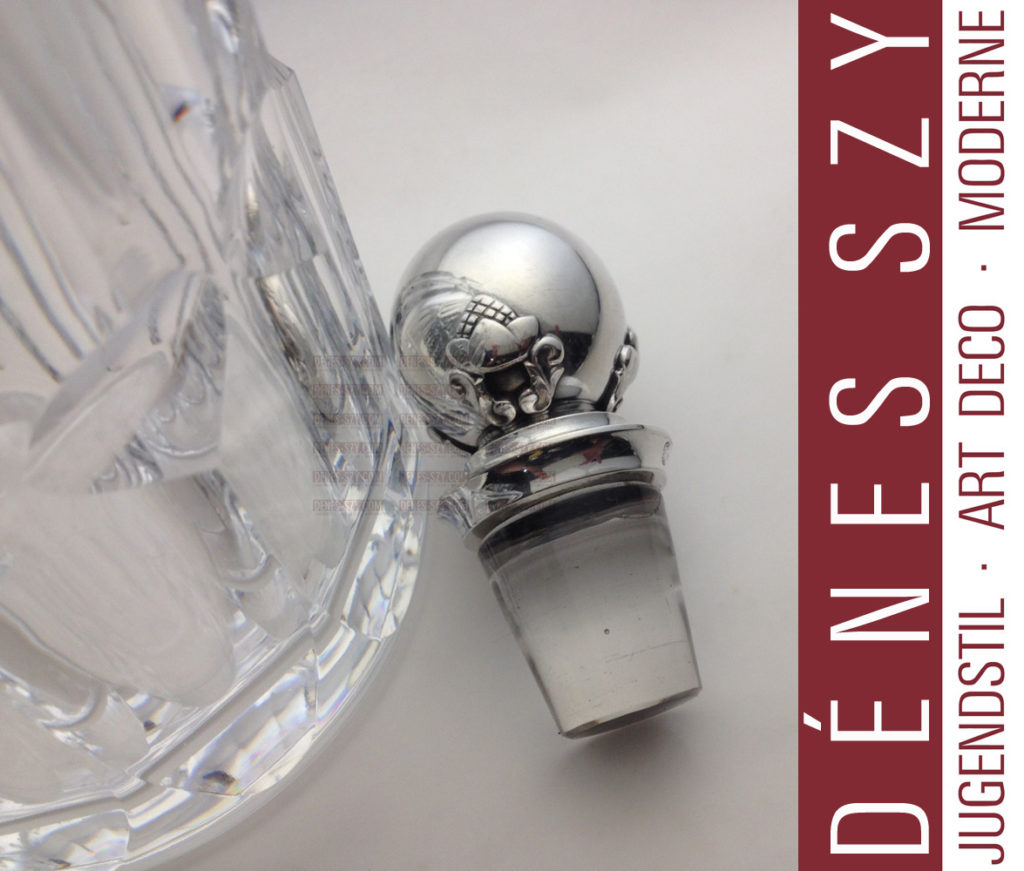 Georg Jensen, Baccarat Kristall, Sterling, König Muster Karaffe 384