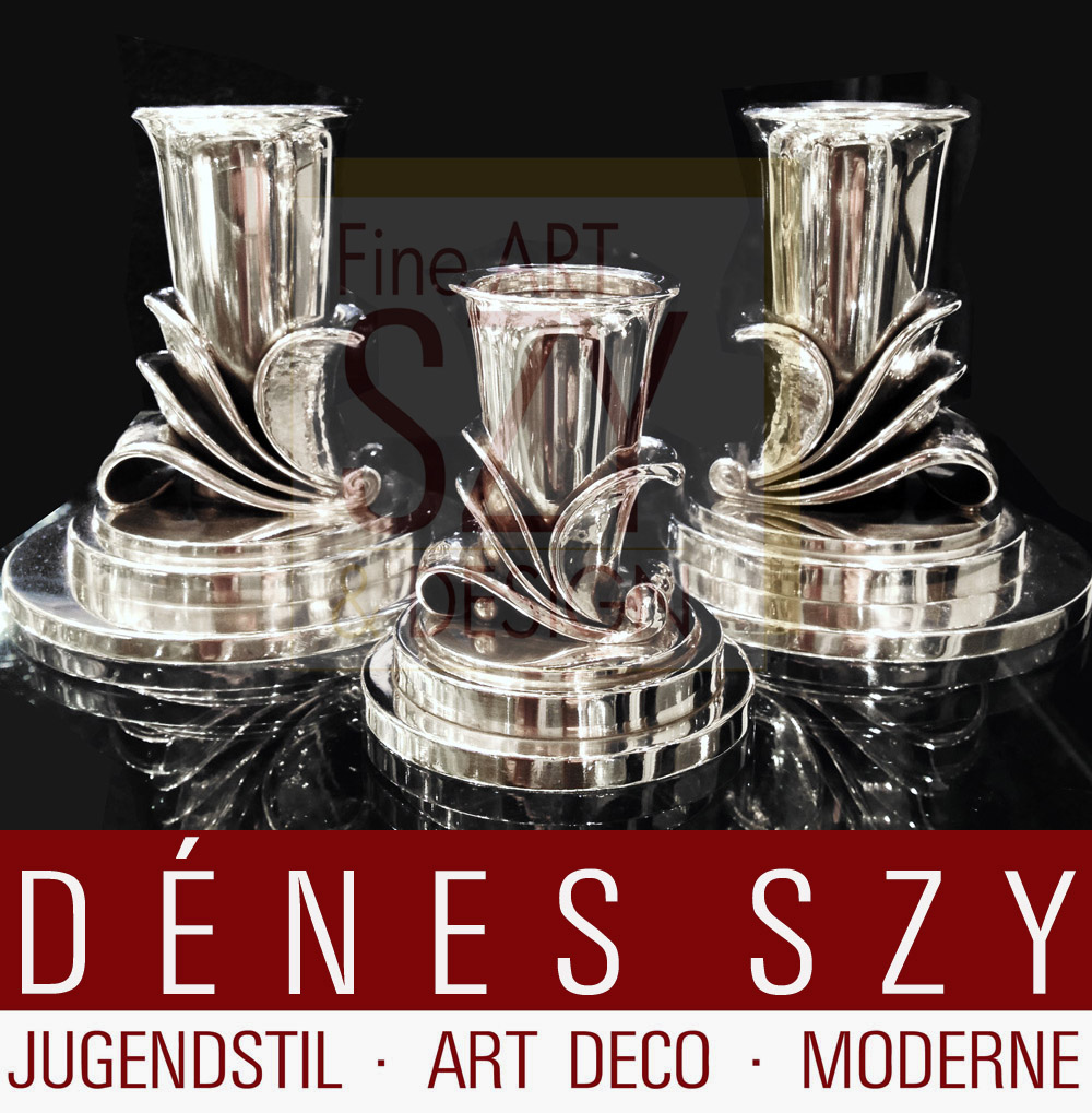 paio di candeliere # 604 C, GEORG JENSEN argento massiccio, Harald Nielsen