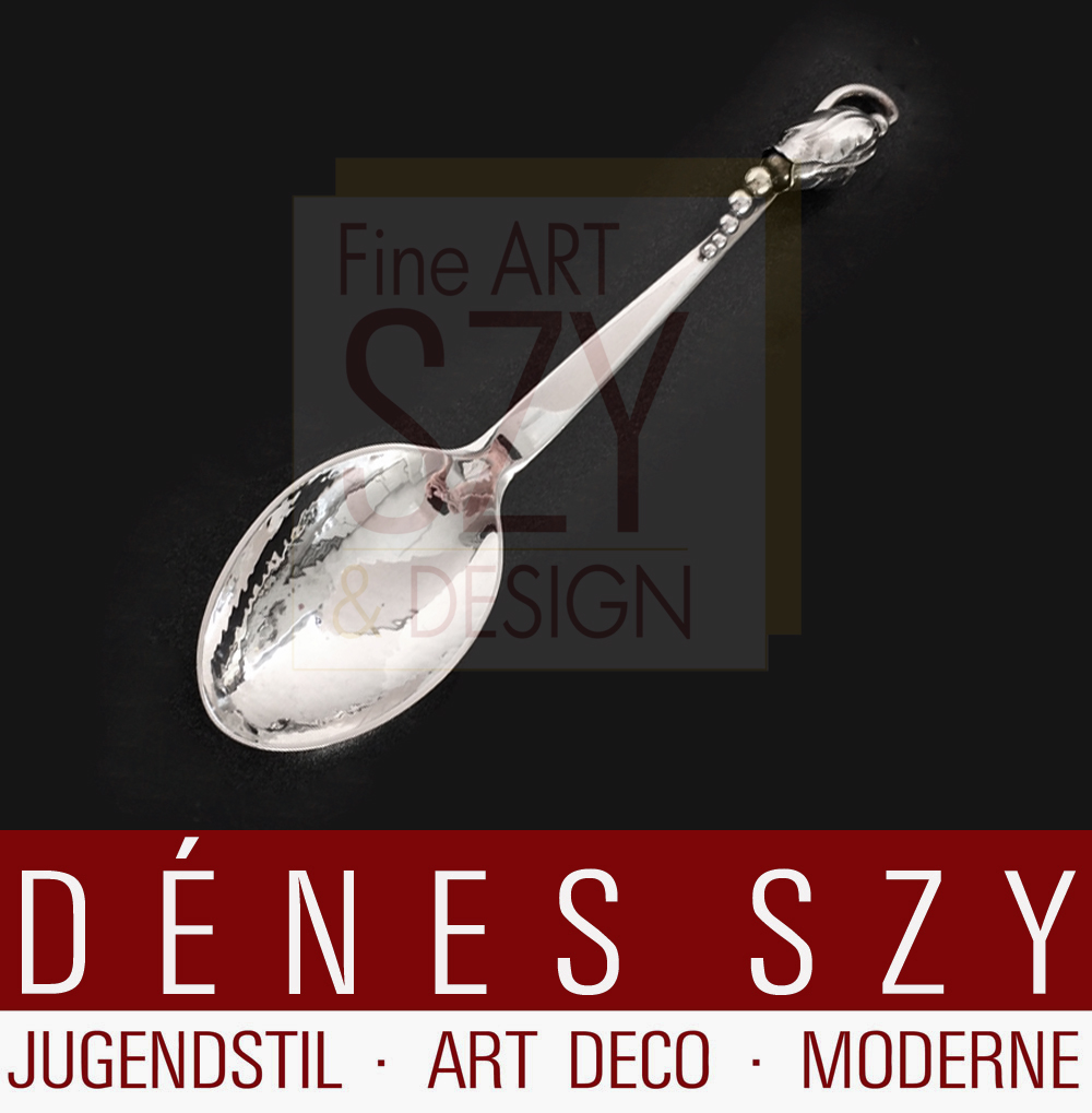 posate d'argento, Motivo: Magnolia, collezione BLOSSOM n. 84, Design: Georg Jensen 1919, Esecuzione: argentieri di Georg Jensen, Copenaghen, Danimarca, Argento 925