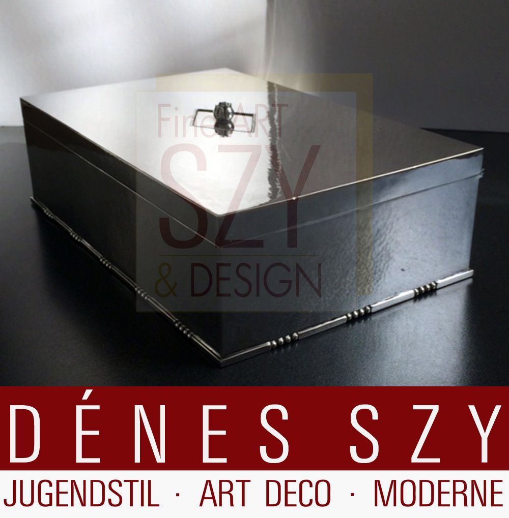 Georg Jensen Silber, Johan Rohde XXL Zigarren Dose Kasten 329