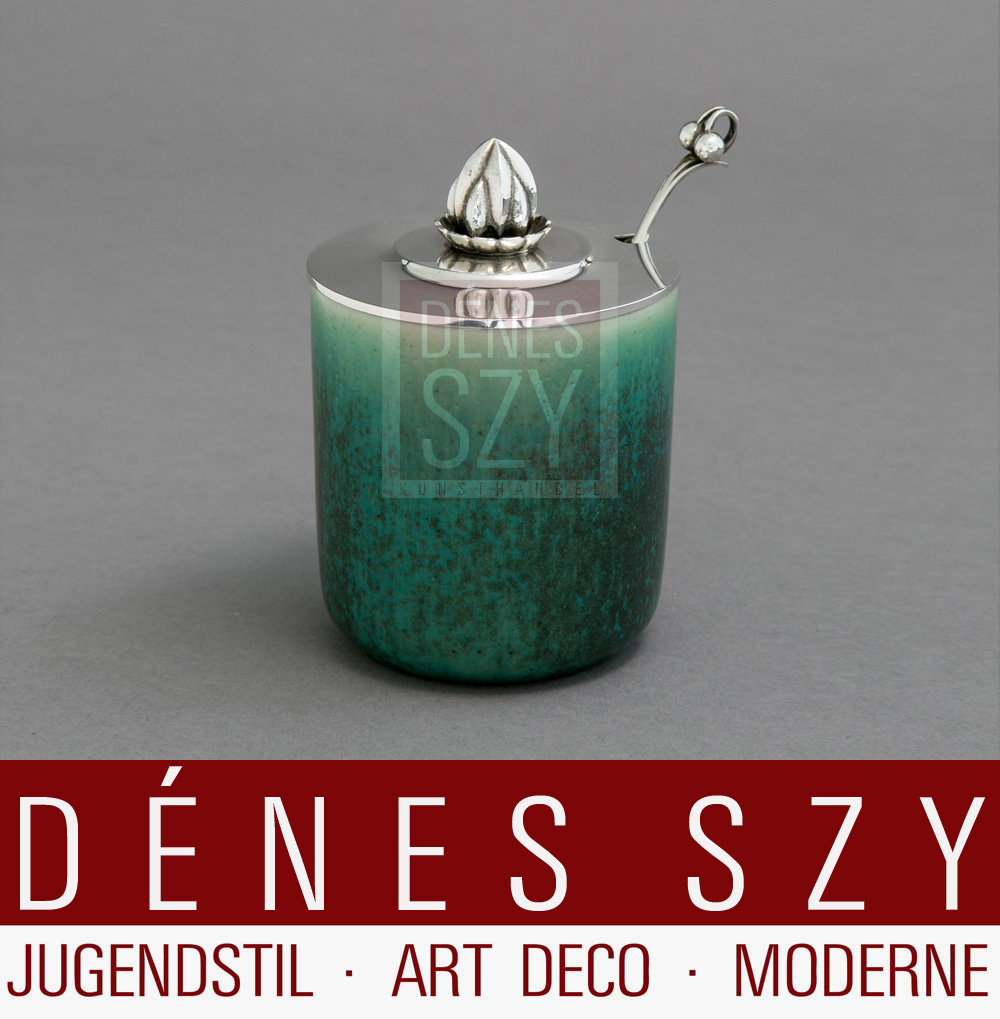 Georg Jensen Silber SAXBO Art Deco Konfituerendose 363 B HN
