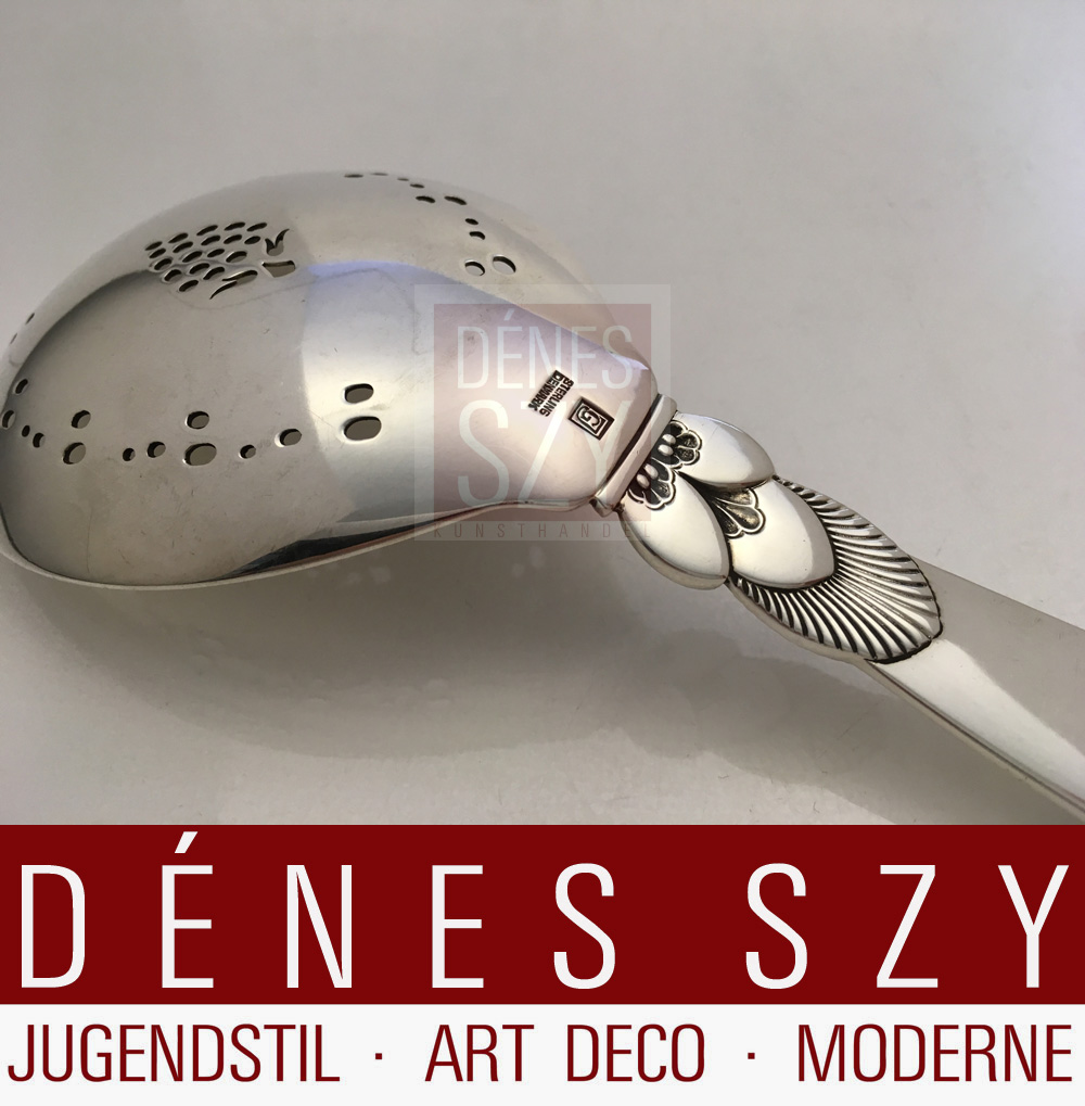 Georg Jensen Silber Besteck Kaktus XL Streuloeffel