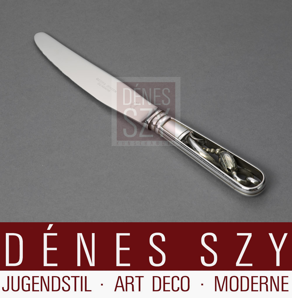 Posate, posate d'argento, motivo Magnolia, collezione BLOSSOM n. 84, Design: Georg Jensen 1919, Esecuzione: argentieri di Georg Jensen, Copenaghen, Danimarca, Argento 925