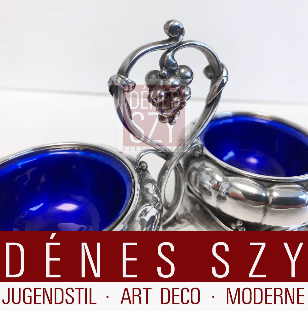 Georg Jensen argento Saliera doppia 561