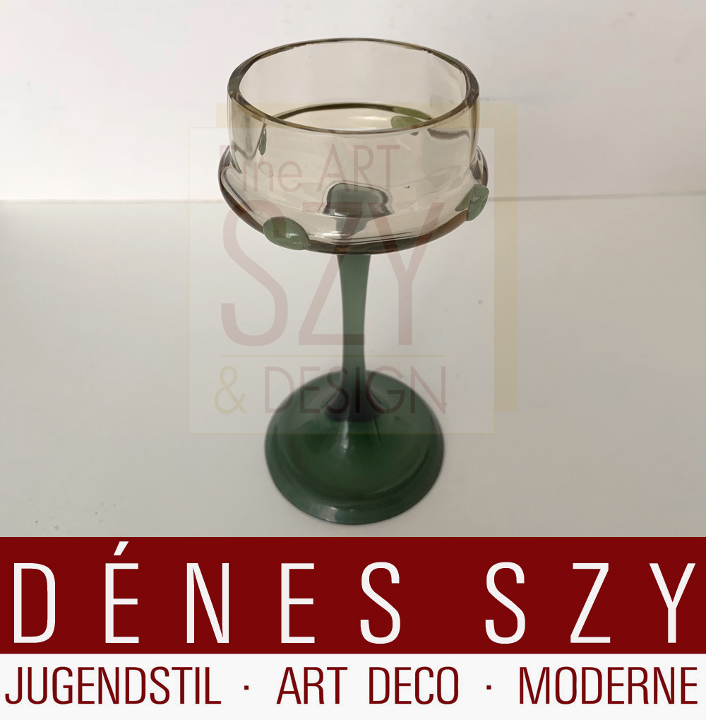 Bicchiere Art Nouveau, bicchiere da vino, Design ed esecuzione: Emile Gallé, Ecole de Nancy, Nancy, Francia ca. 1900, firmato