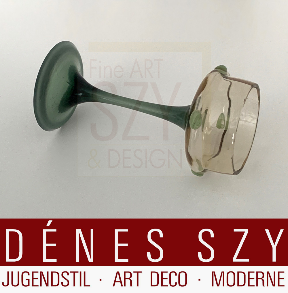 Bicchiere Art Nouveau, bicchiere da vino, Design ed esecuzione: Emile Gallé, Ecole de Nancy, Nancy, Francia ca. 1900, firmato