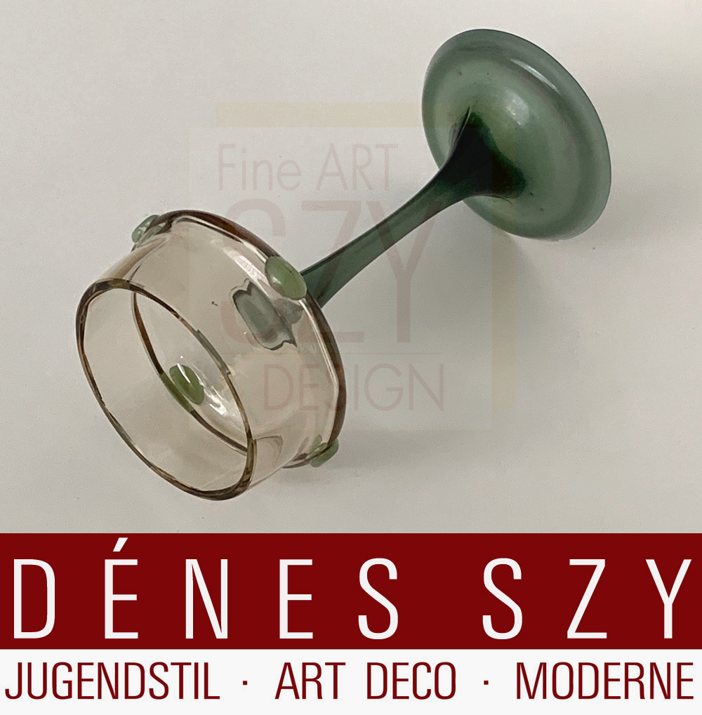 Bicchiere Art Nouveau, bicchiere da vino, Design ed esecuzione: Emile Gallé, Ecole de Nancy, Nancy, Francia ca. 1900, firmato