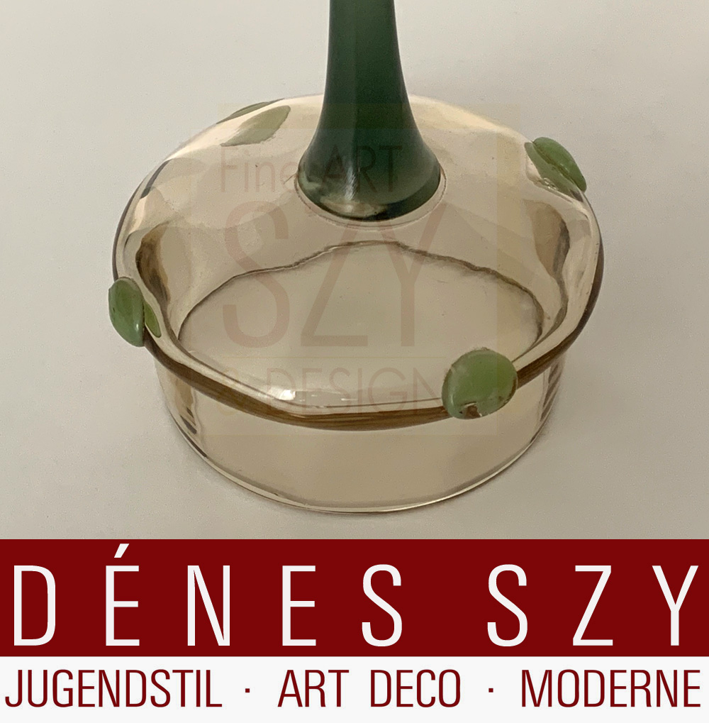 Bicchiere Art Nouveau, bicchiere da vino, Design ed esecuzione: Emile Gallé, Ecole de Nancy, Nancy, Francia ca. 1900, firmato