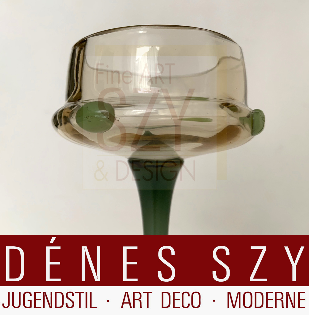 Bicchiere Art Nouveau, bicchiere da vino, Design ed esecuzione: Emile Gallé, Ecole de Nancy, Nancy, Francia ca. 1900, firmato