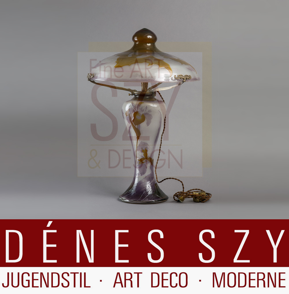 Emile Galle Nancy Paris French Art Nouveau bat Lamp 1900, Fledermauslampe