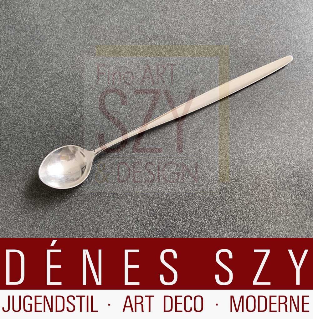 Cucchiao da long drink, modello Cypress / Cypres # 99, Design: Tias Eckhoff 1954, Esecuzione: Georg Jensen, Copenhagen anni '50 circa, argento sterling